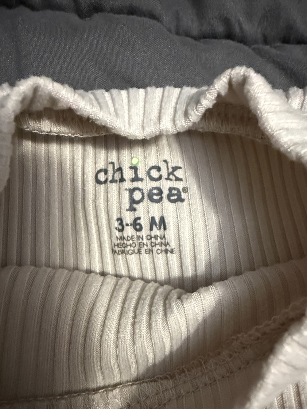 chick pea Ribbed Two-Piece Set in Cream - Picture 2 of 3